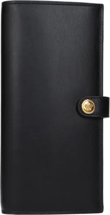 Versace Black Leather Womens Wallet