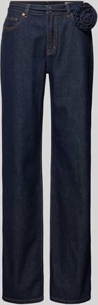 Vero Moda Straight Fit Jeans aus Baumwoll-Mix Modell ALLISON in Dunkelblau, Gr&ouml;&szlig;e 25/30