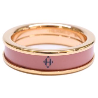 Herm&egrave;s Rose Gold Metal Band Ring (Pre-Owned)