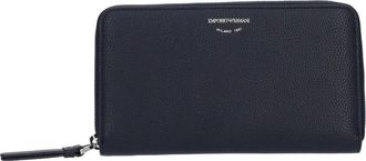 Emporio Armani Blauwe Portemonnee en Kaarthouder - Stijlvol - unisex - Portefeuilles - Blauw - ONE Size - Accessoires