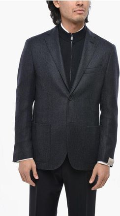 Corneliani Virgin Wool SPORTSWEAR Blazer with Removable Knitted Chest P size 46