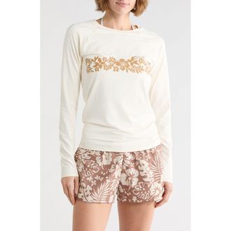 Billabong Beach Babe Rashguard Top in Salt Crystal at Nordstrom Rack, Size X-Large