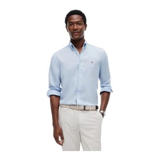 Tommy Hilfiger Shirts - Heren - Casual Overhemden - Blauw - M - Overhemden