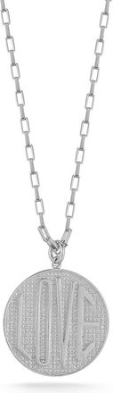 Glaze Jewelry Sterling Silver Love Medallion Necklace