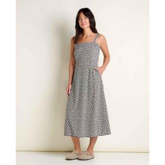 Toad & Co Sunkissed Tank Midi Dress in Black And Salt Print at Nordstrom, Size X-Large
