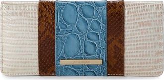 Brahmin Ady Croc Embossed Continental Wallet in Blue at Nordstrom