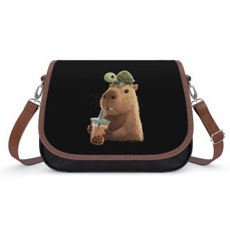 Generic Capybara And Turtle Fashion Womens Crossbody Bags Novelty Handbag Shoulder Bag Purse
