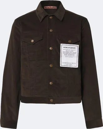 Acne Studios Patch-appliqu&eacute; cotton corduroy jacket