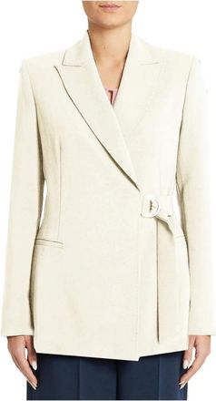 Pennyblack Kleedjes - Dames - Blazers - Wit - L - Leer - Jassen