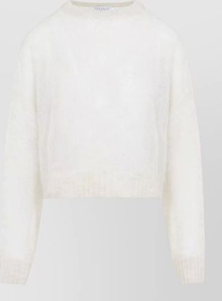 Brunello Cucinelli mohair fine-knit crew-neck sweater