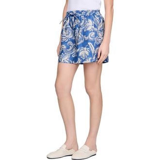 Sandro Floral print shorts in Blue /Ecru at Nordstrom, Size 36 Eu