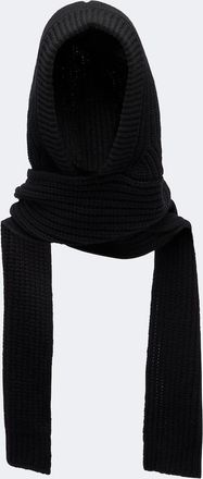 Moncler Cappuccio in lana e cashmere a coste