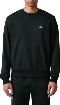 Lacoste Felpa Girocollo in Pile Classica - - Sweatshirts & Hoodies - Uomo - Verde - 2XL