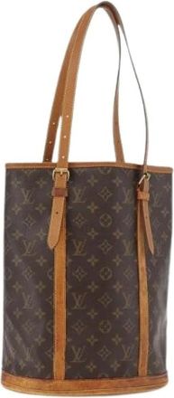 Louis Vuitton Pre-owned Monogram Bucket GM Shoulder Bag - Dames - Vintage Tas - Bruin - ONE Size - Leer - Vintage