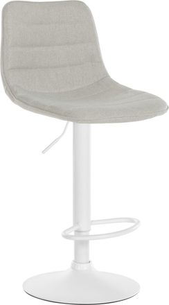 Clp Taburete de bar regulable y giratorio en Tela Crema