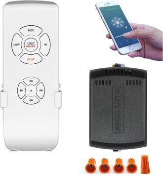 OEM Kit De Control Remoto Universal Para Ventiladores De Techo Peque&ntilde;os Con 3 Mandos Inal&aacute;mbricos Para Ajuste De Velocidad Y Control De Luz