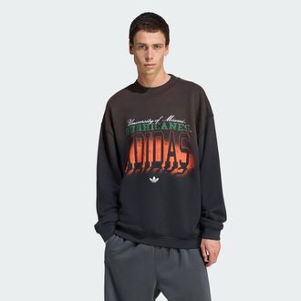adidas Mens adidas Miami Hurricanes Originals Crew Neck Sweatshirt