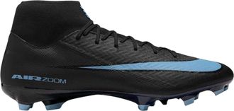 Nike Unisex Zoom Mercurial Superfly 10 Academy voetbalschoenen voor volwassenen, voor harde ondergrond (ZWART/BLAUW)