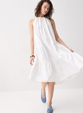 Twik Womens Twisted hem tiered maxi dress