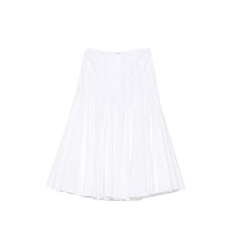 Jacquemus Pleated A-line Midi Skirt