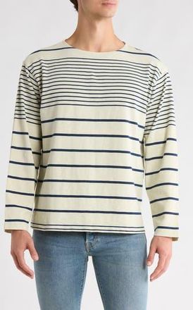 Buck Mason Strip Cotton Crewneck T-shirt in M038 at Nordstrom Rack, Size X-Large