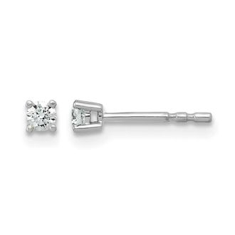 Diamond2Deal 14k Yellow Gold 1/10 ct Round Lab Grown Diamond Stud Earrings VS Clarity, D-E Color