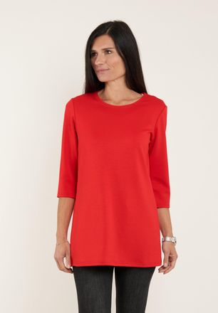 Seidel Moden 3/4-Arm-Shirt SEIDEL MODEN Exklusiv bei OTTO, Damen, Gr. 34, rot, Obermaterial: 50% Polyester, 45% Viskose, 5% Elasthan, unifarben, regular fit Po-bed