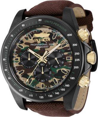Invicta Speedway 43678 Heren Horloge - Quartz Uurwerk - Roestvrij Staal met groene Wijzerplaat - 50mm