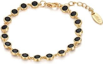 Ettika Everyday Cubic Zirconia Bracelet in Black at Nordstrom