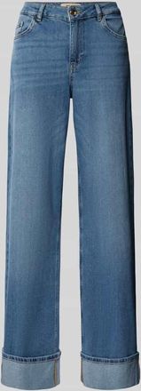 Mos Mosh Wide Fit Jeans mit fixierten Beinabschl&uuml;ssen Modell Dara in Dunkelblau, Gr&ouml;&szlig;e 25