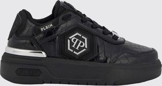 Philipp Plein Sneakers basse SK8R in pelle e mesh con stampa cocco e logo Hexagon