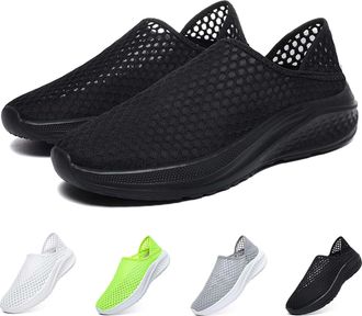 Generic Mens Womens Breathable Mesh Runing Shoes Lightweight Walking Shoes Outdoor Sports Casual Beach Sandals u27 Black