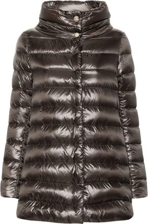 Herno Amelia jacket - women - Cotton/Polyamide/Polyester/Polyamide/Goose Down/Goose Feather - 38 - Grey
