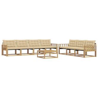 vidaXL Conjunto De Sof&aacute;s De Exterior 8 Pcs Y Beige Vidaxl