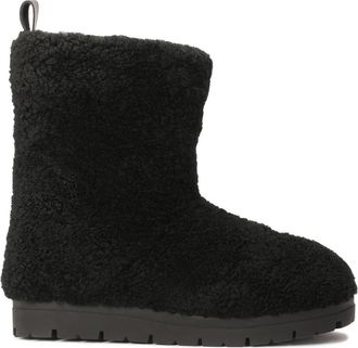 Kazar Zwarte sneeuwlaarzen met schapenwol - Dames - Winterlaarzen - Zwart - 36 EU - Wol - Schoenen