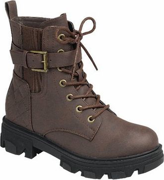 Forever Link Cherry-38 Combat Boots In Brown
