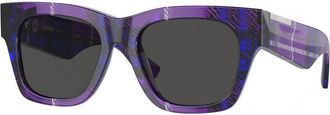 Burberry Womens BE4424F-411387-52 BE4424F 52 411387 Fashion Sunglasses - Purple - One Size