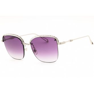 Chopard Ladies Silver Tone Rectangular Sunglasses SCHD45S