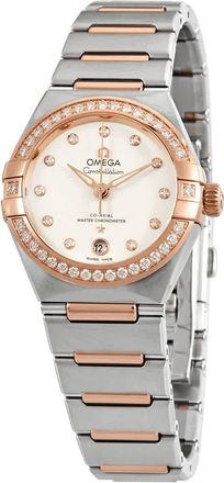 Omega Constellation Manhattan Automatic Chronometer Diamond Silver Dial Ladies Watch 131.25.29.20.52.001