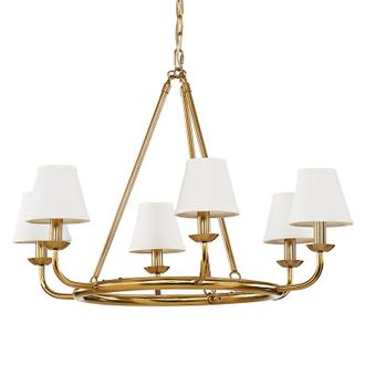 Ballard Designs Leigh 6-Light Chandelier with Shades - Ballard Designs