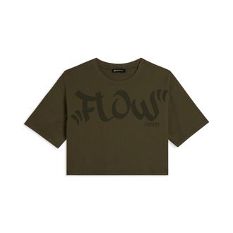Freddy T-shirt cropped con stampa Flow centrale