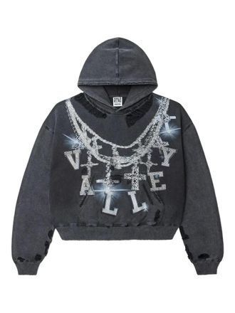 Vale Big Chain print hoodie - men - Cotton - L - Grey