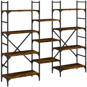 vidaXL Estanter&iacute;a Madera De Ingenier&iacute;a Roble Ahumado 160x28,5x136,5 Cm Vidaxl
