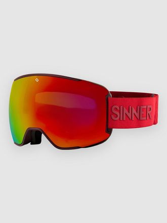 Sinner Snowflake Matte Burgundy (+ Bonus Lens) Goggle dbl full red mirror vent