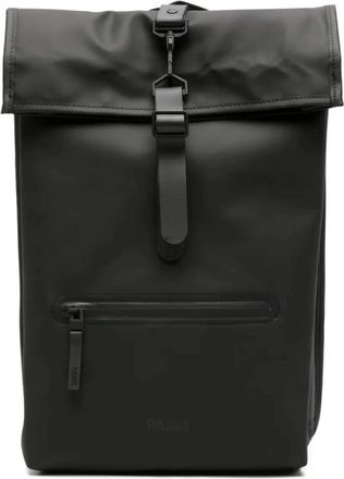 Rains Rugzak met Klep en Gesp Sluiting - Heren - Rugzakken - Zwart - ONE Size - Tassen