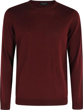 Roberto Collina Maglione girocollo in lana merino - Rosso
