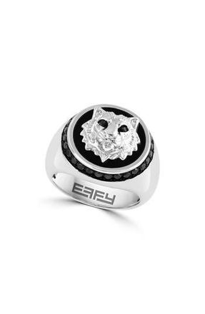 Effy Black Spinel & Onyx Lion Ring at Nordstrom Rack, Size 10