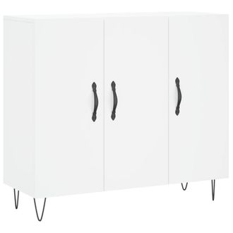 Berkfield Home Sideboard White 90x34x80 cm Engineered Wood | Size: 90 x 34 x 80 cm