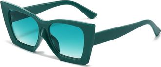 Generic Large Frame Outdoor Men Sunglasses Commuter Women Vacation Party Sun Glasses(Green)