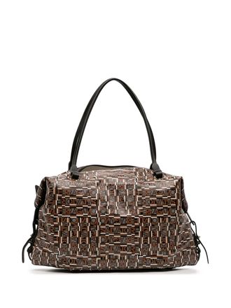 Ferragamo 2000-2025 Gancini Coated Canvas tote bag - Brown